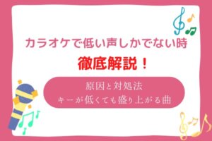 カラオケ　低い声しか出ない