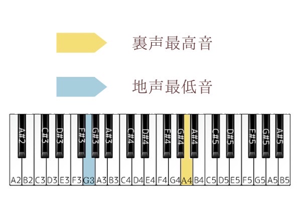 空も飛べるはず 音域