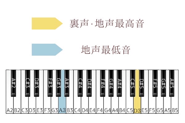 君の知らない物語 音域