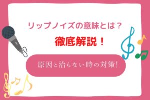 リップノイズ　対処法